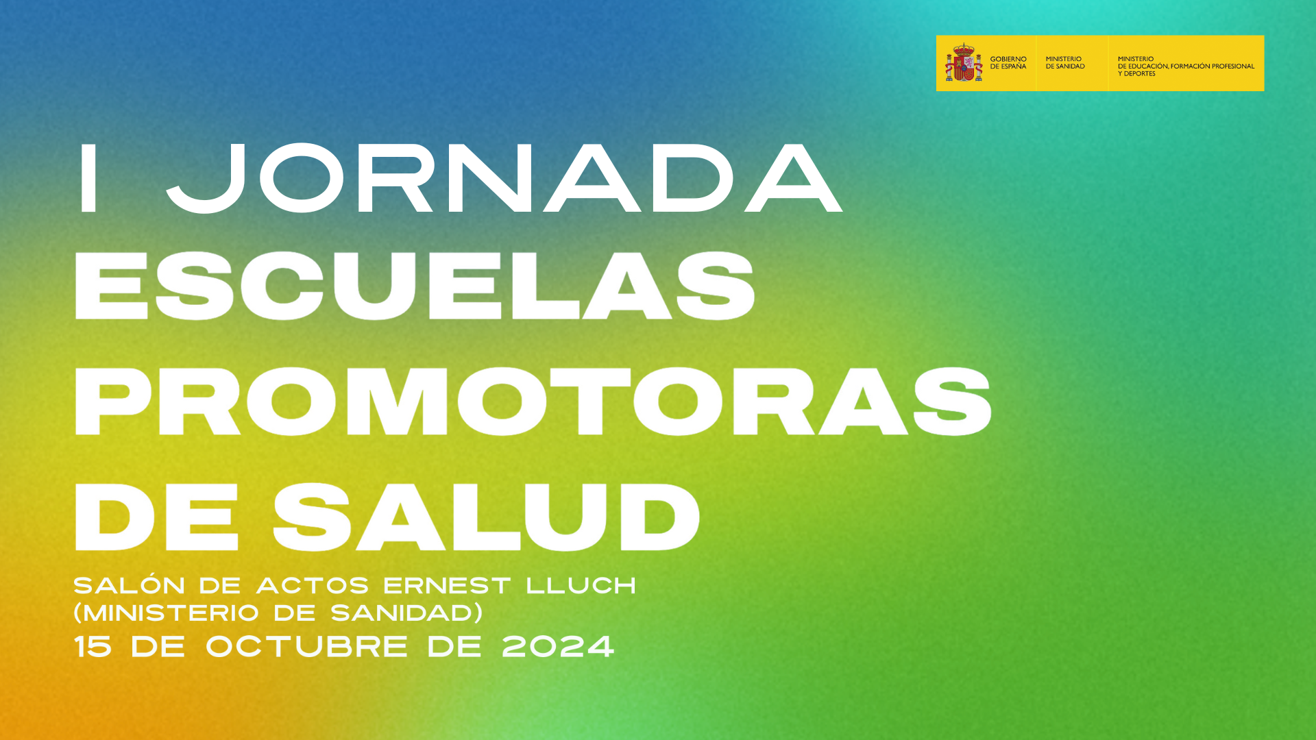 Banner de la I Jornada de Escuelas Promotoras de Salud